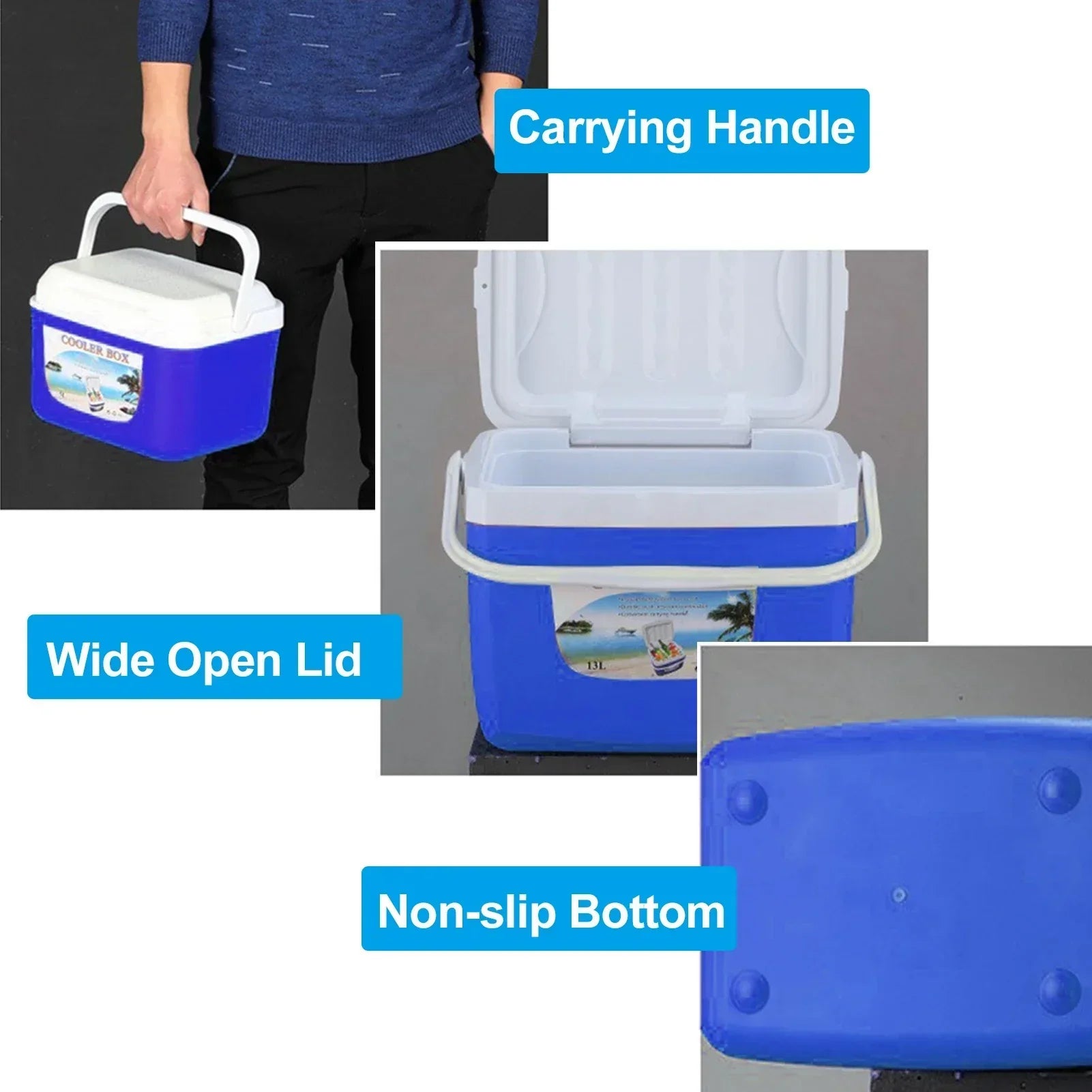 Box Frigo Esterno Isolato 8L Portatile Per Campeggio Picnic All Aperto