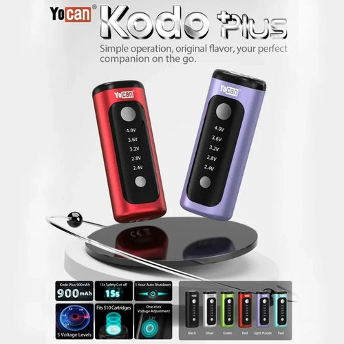 12 pz Originale Yocan Kodo Plus Box Mod 900 mah Preriscaldamento Penna Vape a Tensione Variabile Portatile 510 Batteria per Cartucce Vaper Carrelli