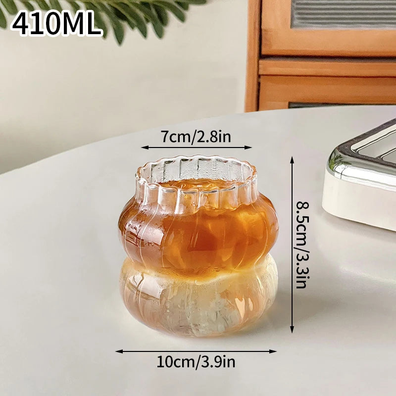 1/6 pezzi tazza di vetro giapponese tazza di vetro per caffè al latte tazza trasparente birra ins tazza di acqua potabile accessorio da cucina tazze di vetro per acqua
