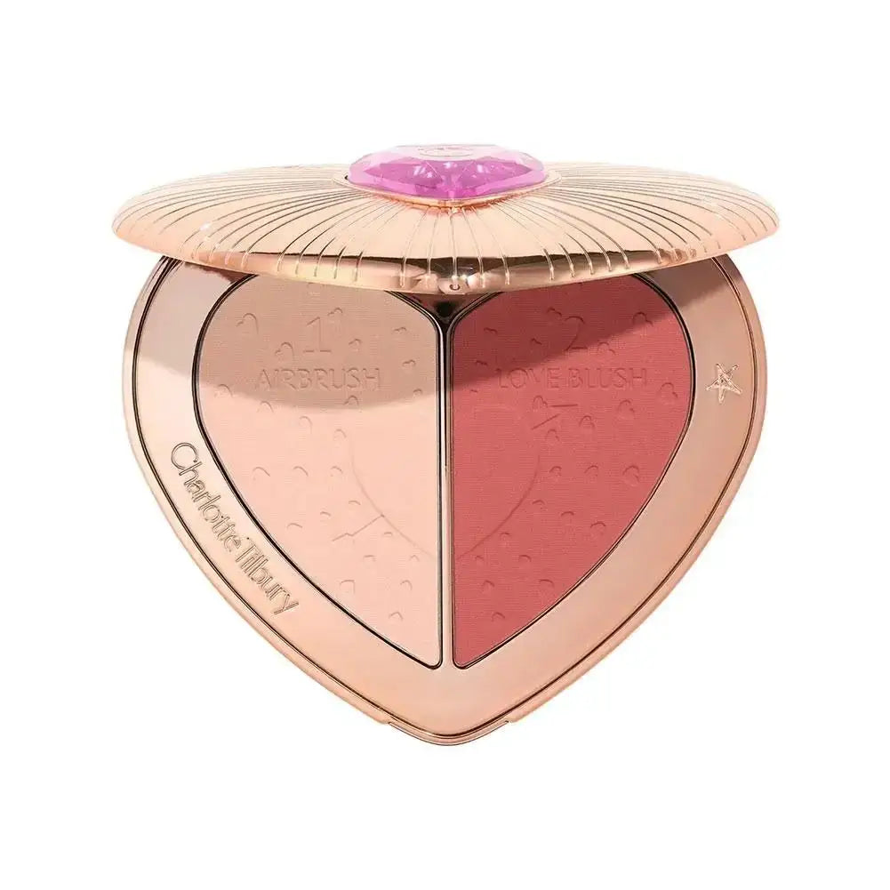 Fard CT Starlight in polvere, illuminante, due colori, delicato, a forma di cuore, cosmetici naturali