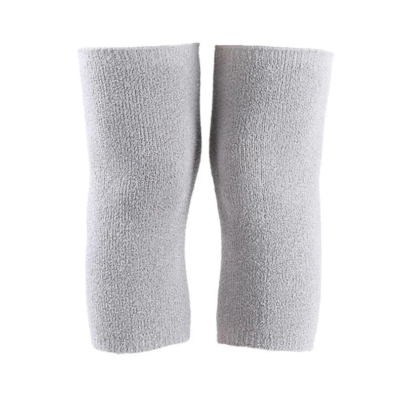 1 paio di ginocchiere calde invernali in carbone di bambù equipaggiamento protettivo donna uomo anziano ginocchiera supporto protezione per ginocchio da corsa invernale