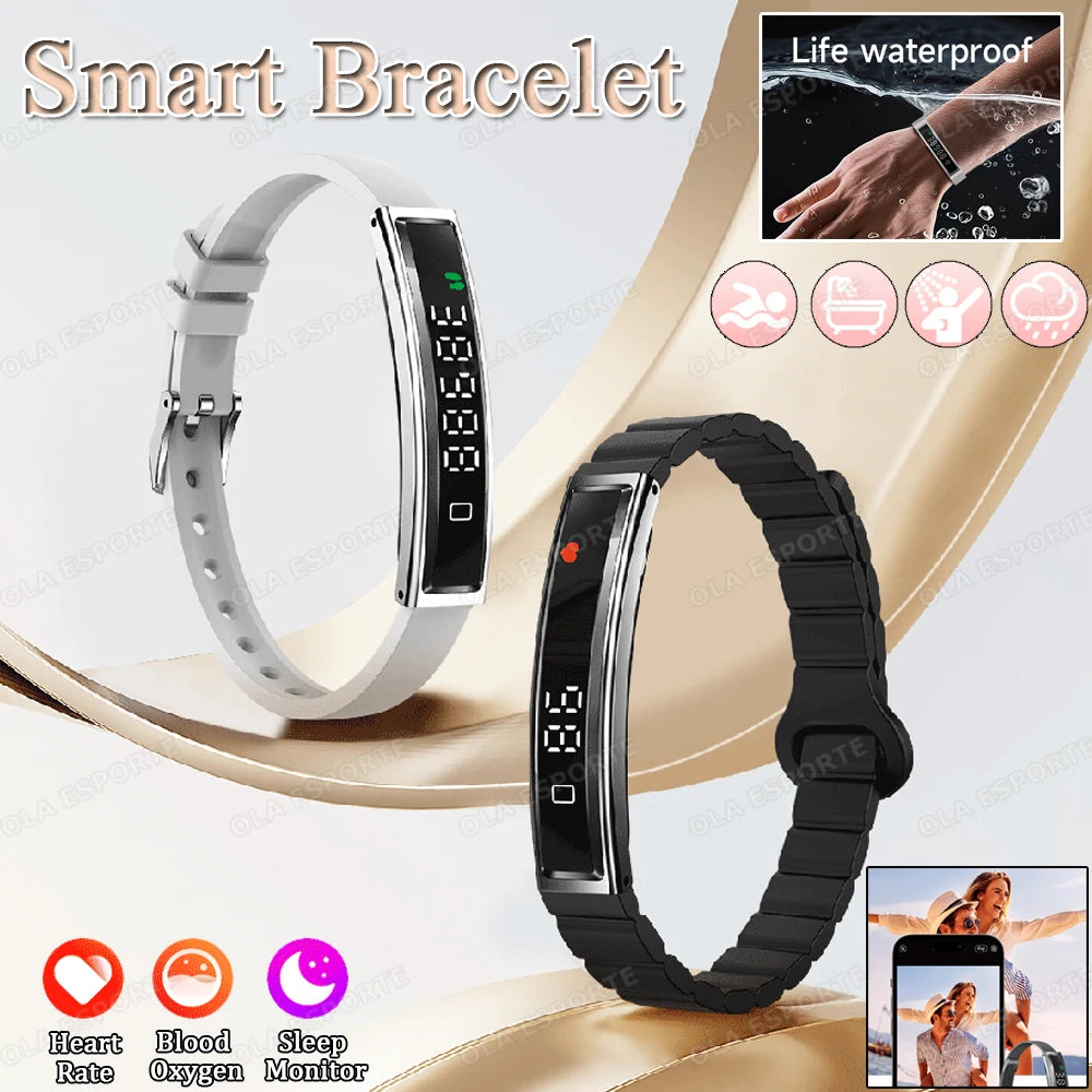 Nuovo braccialetto sportivo impermeabile Smart Band Controllo gesti Frequenza cardiaca Ossigeno nel sangue Monitor del sonno Schermo contapassi Smartwatch 2025