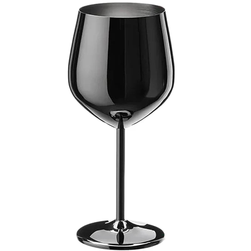 Calice per bicchiere da vino in acciaio inossidabile da 500 ml 304 color oro rosa argento oro, tazza in metallo resistente per vino rosso champagne bar party