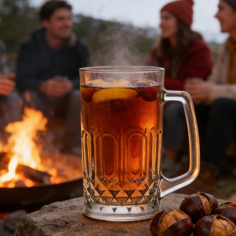 Bicchiere da Birra Creativo con Rilievo 600ml/1000ml, Bicchiere da Birra di Lusso con Manico, Tazza Trasparente per Bevande da Festa, Tazza da Tè per Casa, Articoli per Bevande
