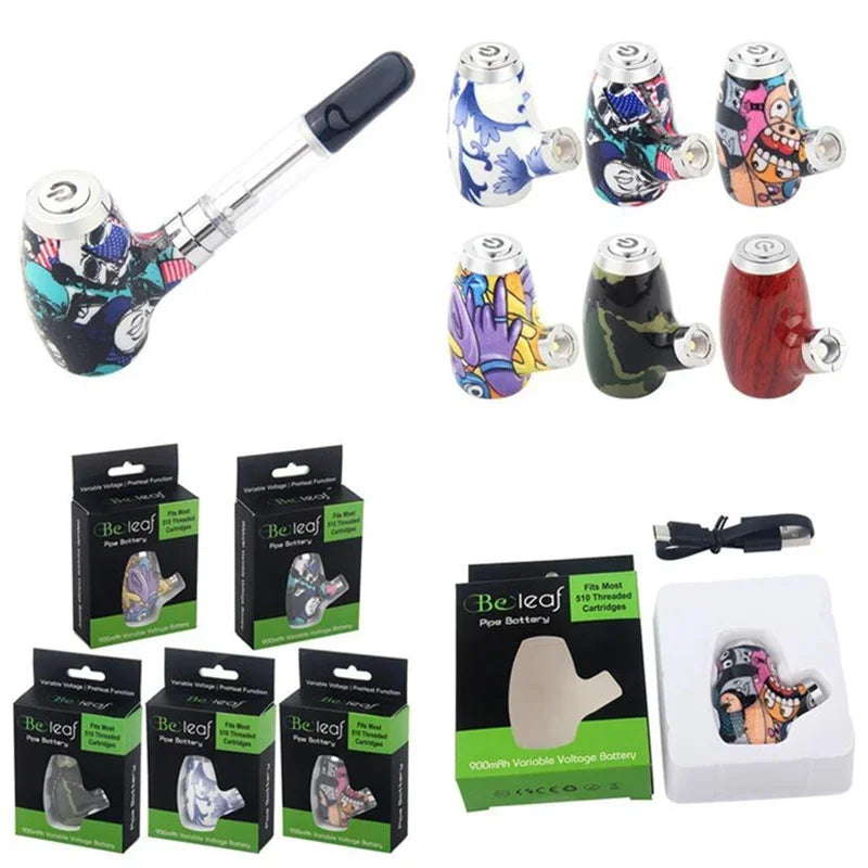 E Pipe Vape KY32 Batteria per sigaretta elettronica 900mAh 510 Filettatura Preriscaldamento Tensione variabile Fumo Mod per cartucce d'olio spesse