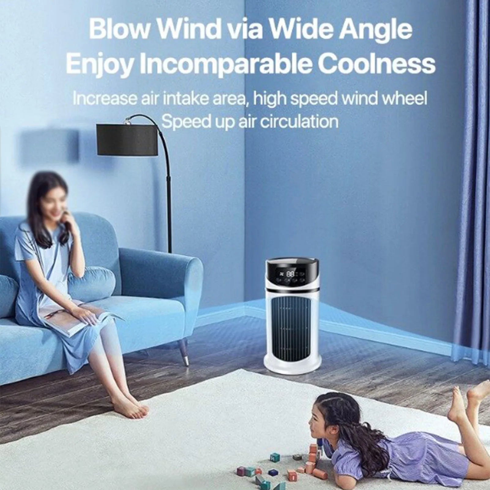Balsamo portatile Mini condizionatore portatile Ventola di raffreddamento multifunzione mobile Ventola di raffreddamento ad acqua per ufficio domestico