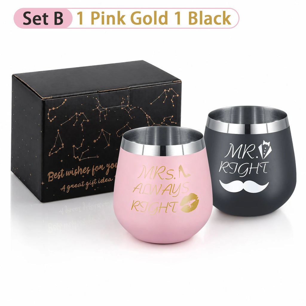 Bicchiere in Acciaio Inox a Doppio Strato con Confezione Regalo - Bicchiere per Cocktail, Martini, Mojito, Drink Misti, Bar, Feste, Birra, Vino
