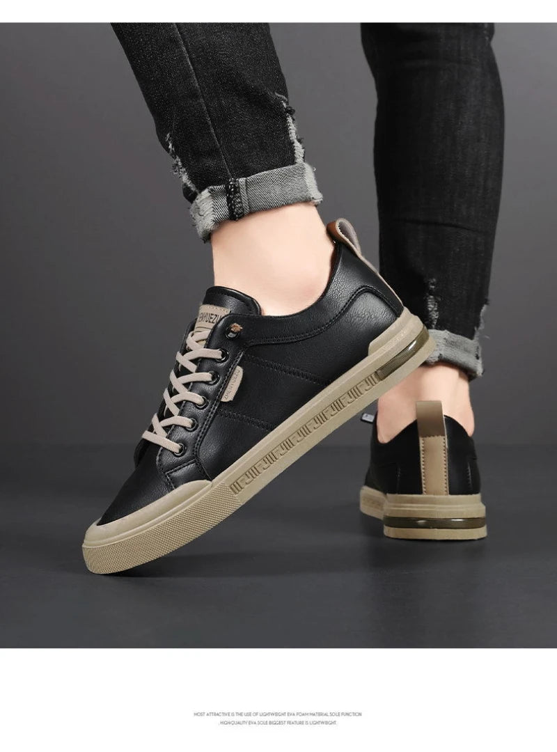 Nuove Sneakers Casual da Uomo a Profilo Basso, Stile Coreano, Versatili, Comode, Leggere, con Suola Morbida e Piattaforma per l'Uso Quotidiano
