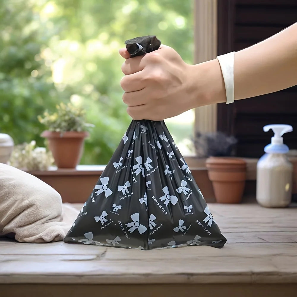 Sacchetti per la spazzatura per cani resistenti da 150 pezzi, per pulire tutti i tipi di piccoli rifiuti, graziosi modelli, forniture da viaggio all'aperto