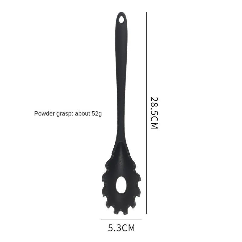 1 ‌ /7-Piece Silicone Kitchen Utensil Set - Non-Stick Spatula, Spoon, Skimmer, Pasta Clip & More for Cooking & Baking