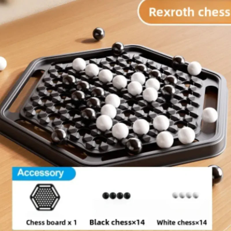 Set di scacchi push hard - Gioco di logica interattivo per famiglie Treno strategico per bambini Gioco da tavolo bianco nero per fidanzamento genitore-figlio