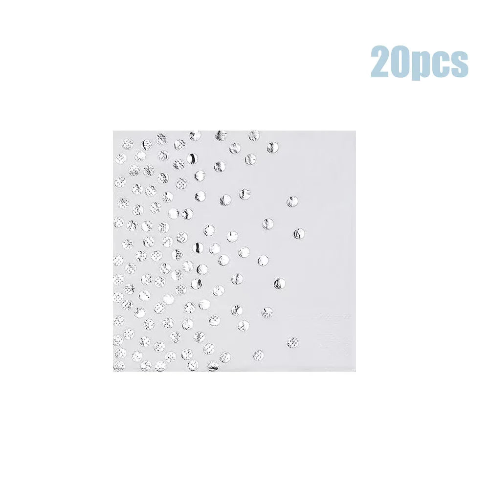 Set di stoviglie usa e getta laser Bicchieri di carta per feste in argento Piatti di carta Stoviglie per feste in paglia Decorazioni per matrimoni Forniture per feste di compleanno