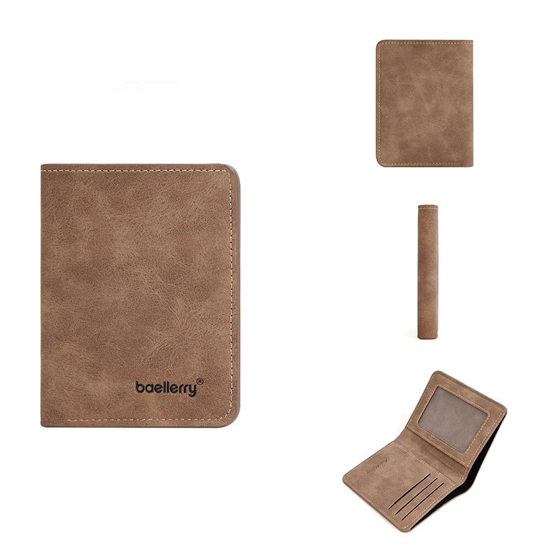 Portafoglio corto da uomo nuovo Semplice clip per carte casual Portafoglio maschile sottile Porta carte di patente di guida Portafoglio bifold sottile per uomo