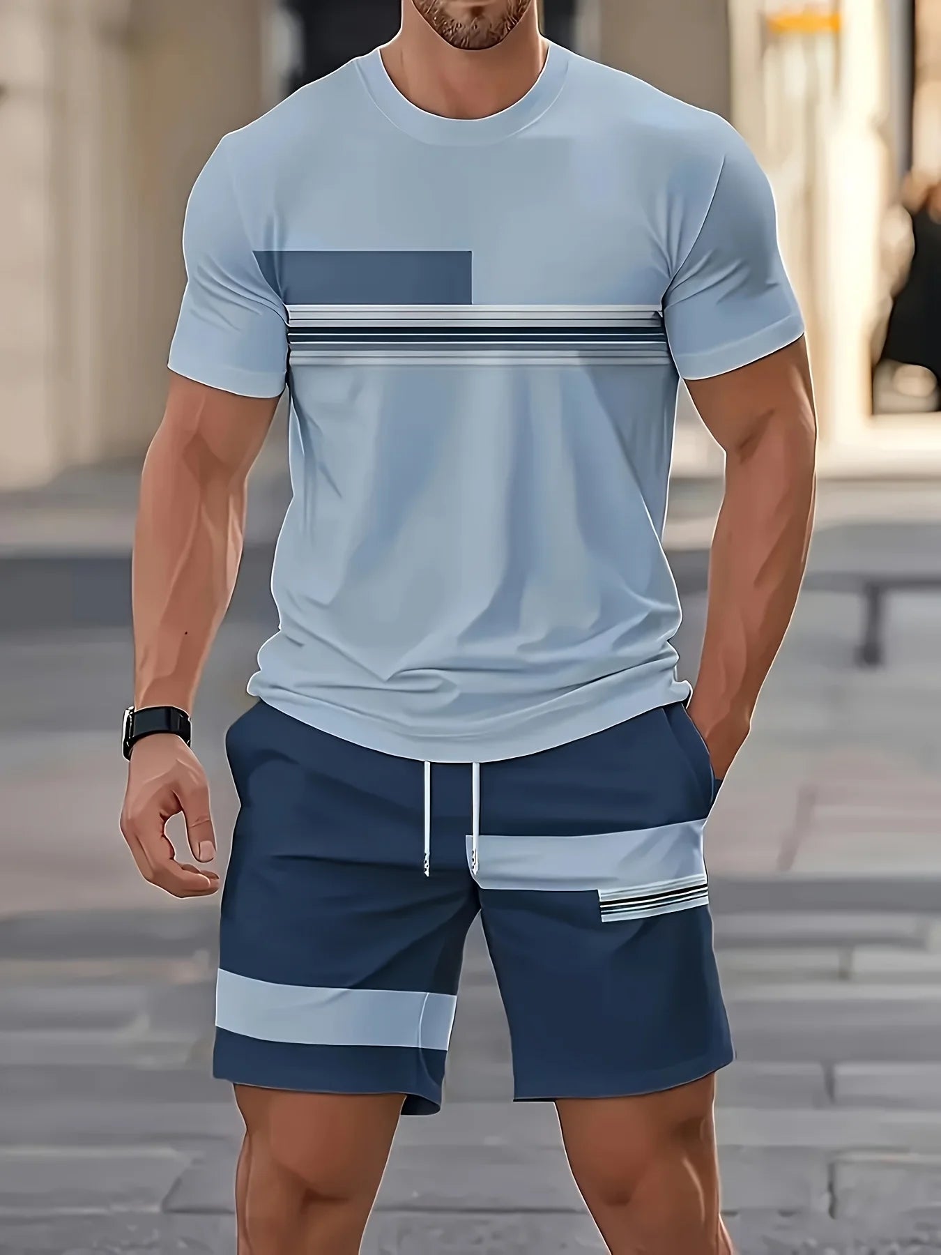 Estate 2025 Bestseller Abito da uomo a maniche corte Traspirante casual e alla moda Stampato in 3D streetwear da esterno