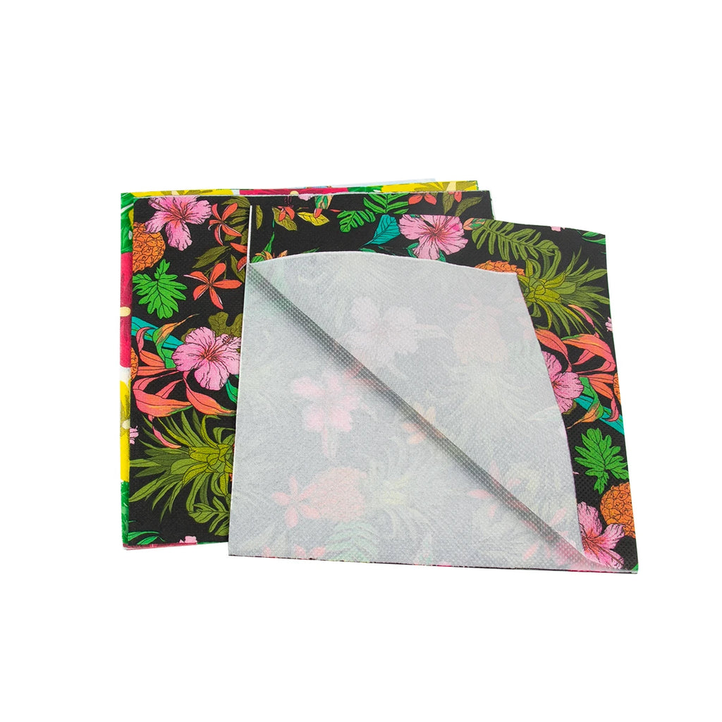 Tovaglioli di carta per feste hawaiane Luau Tovaglioli Aloha con foglie di palma tropicale fenicottero usa e getta per decorazioni per feste estive di compleanno, matrimoni