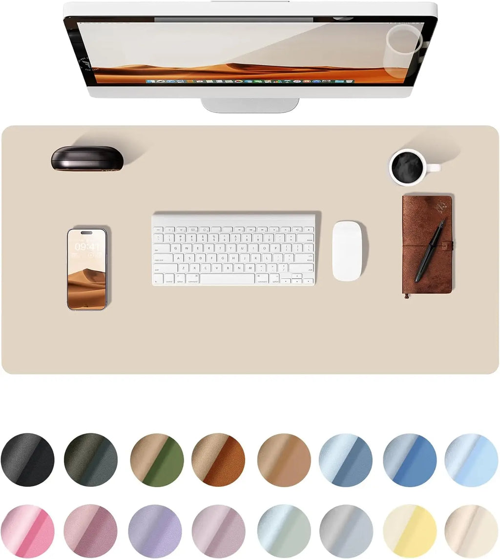 Tappetino Per Mouse Grande In Pelle PU Antiscivolo Per Scrivania E Laptop