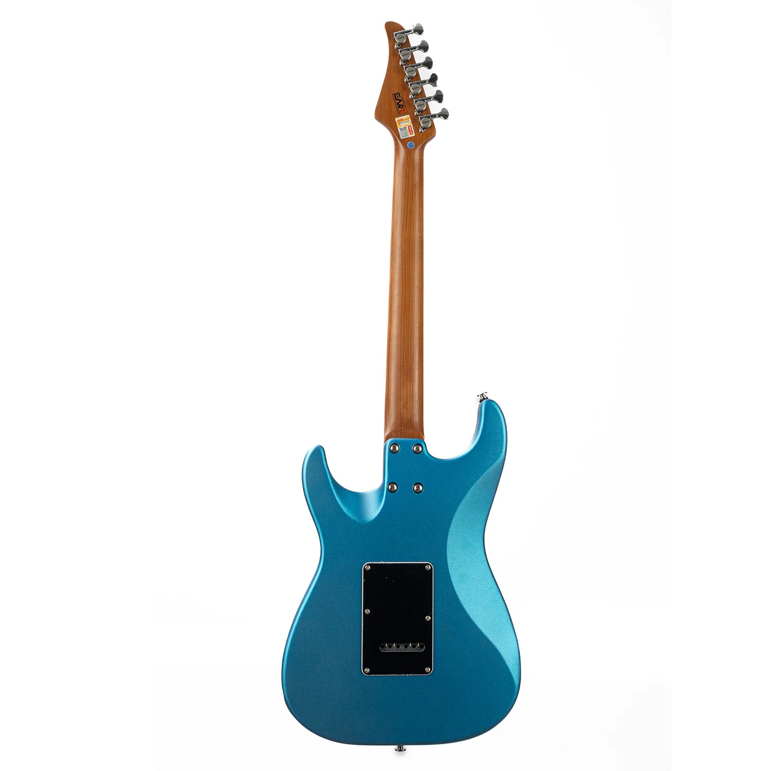 EART Guitar Nexus-S2, chitarra elettrica HSS in mogano arrosto/acero da 25,5".