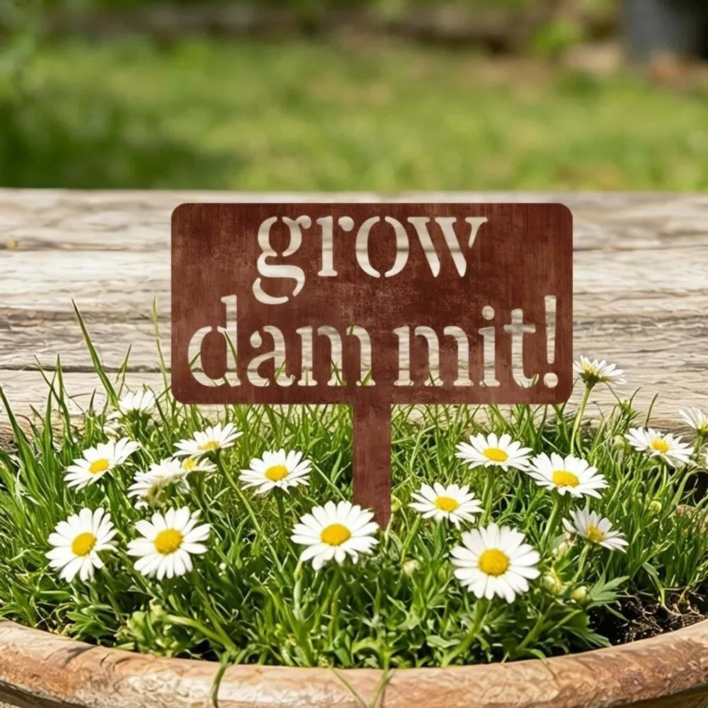 Decorazione da Giardino Vintage, Targa Decorativa in Metallo Resistente alle Intemperie, Piastra da Giardino Unica e Durevole, Decorazione per Cortile
