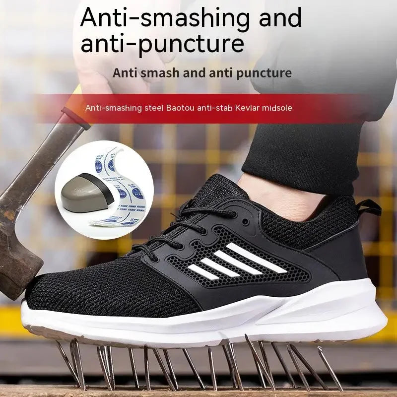 Sneakers da lavoro scarpe con punta in acciaio scarpe antinfortunistiche da uomo scarpe da lavoro antiforatura stivali moda indistruttibile calzature sicurezza