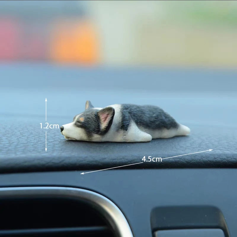 Mini Corgi Car Decoration Resin Crafts Dog Desk Decoration Decoration Simulation Cake Baking Decoration Kawaii Accessories