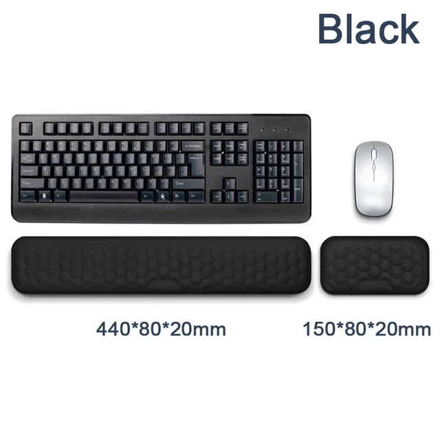 Poggiapolsi Memory Foam 2 In 1 Per Tastiera E Mouse Ergonomico