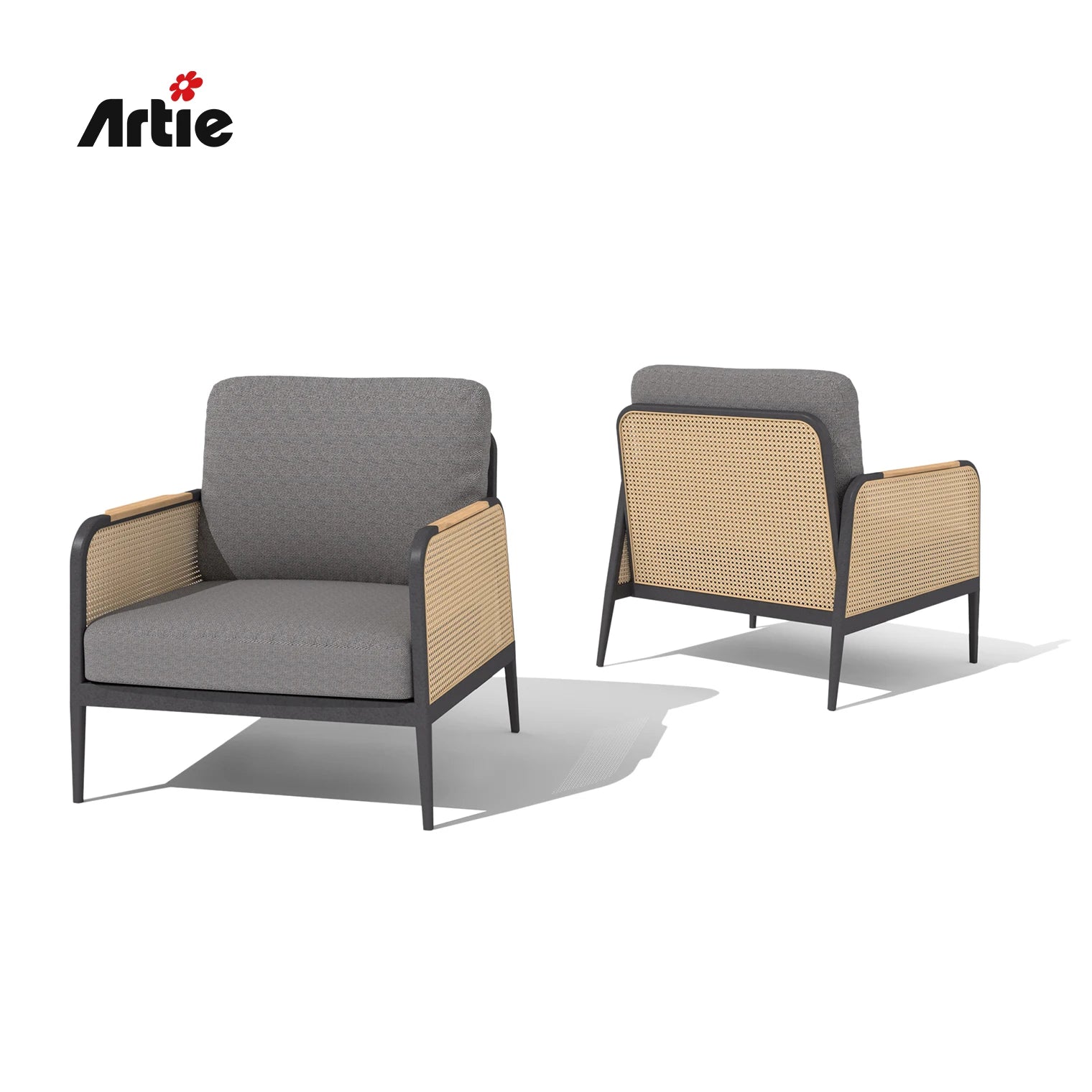 Mobili da salotto moderni Set da salotto per esterni Divano da giardino Mobili da giardino in rattan Set di divani da esterno
