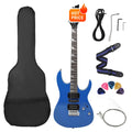 Chitarra elettrica a 6 corde 24 tasti Chitarra elettrica con corpo in acero Guitarra con altoparlante per borsa Parti e accessori per chitarra necessari