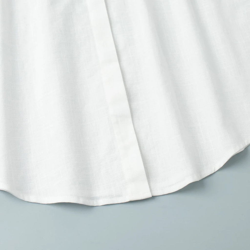 Abito chemisier casual da donna tinta unita con lacci, estivo, con risvolto, maniche lunghe, bottoni, mini abito plissettato, copricostume da spiaggia, outfit per vacanze 2026
