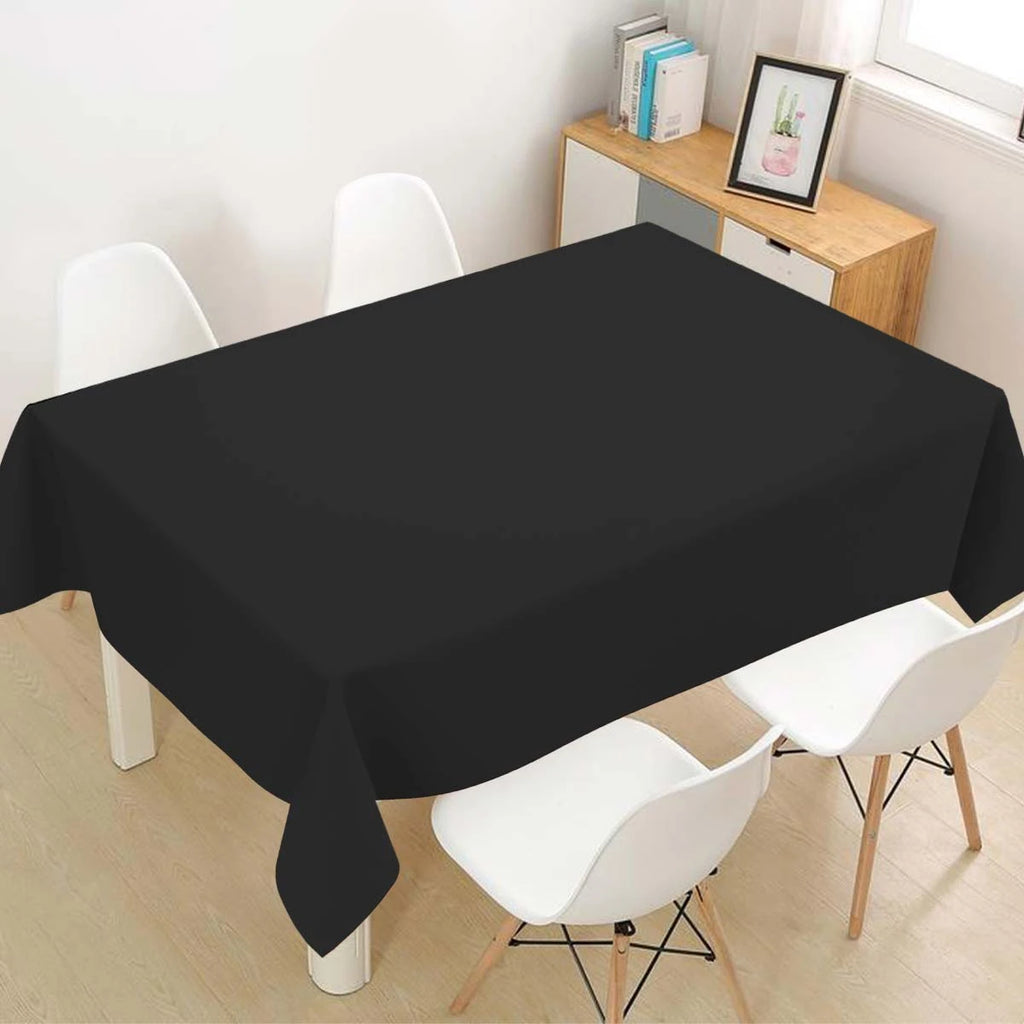 Tovaglia in plastica usa e getta nera da 183 × 137 cm per la decorazione di nozze Forniture per feste di compleanno Decorazioni per la tavola