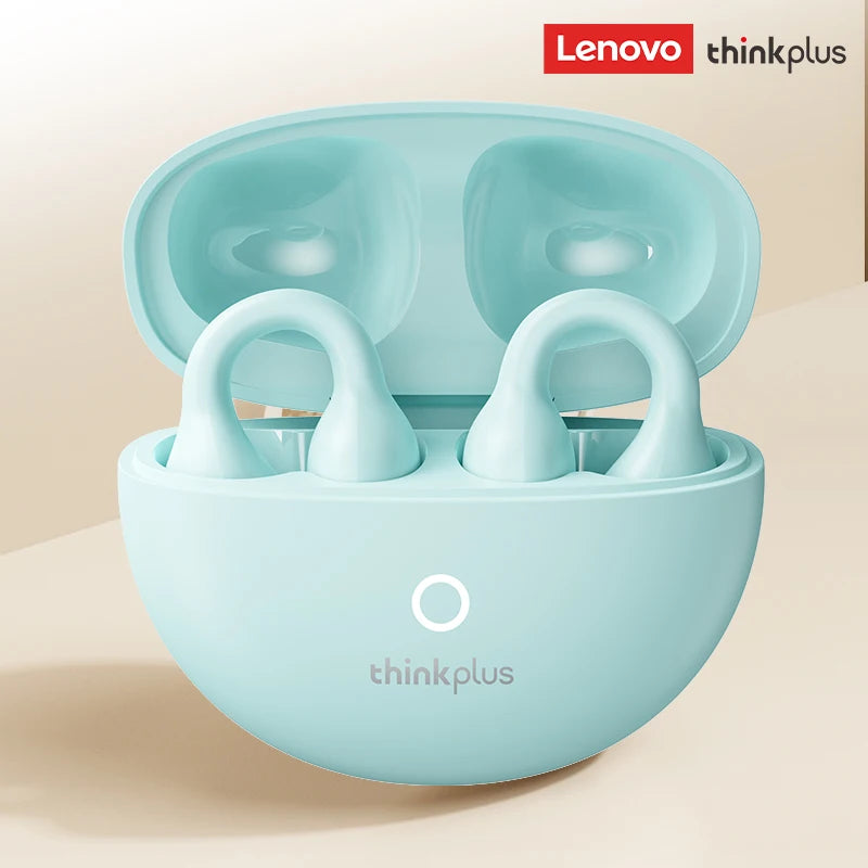 Nuove cuffie Bluetooth wireless Lenovo LP25 OWS con clip per l'orecchio, cuffie da gioco a lunga durata della batteria, auricolari con audio surround HIFI e microfono