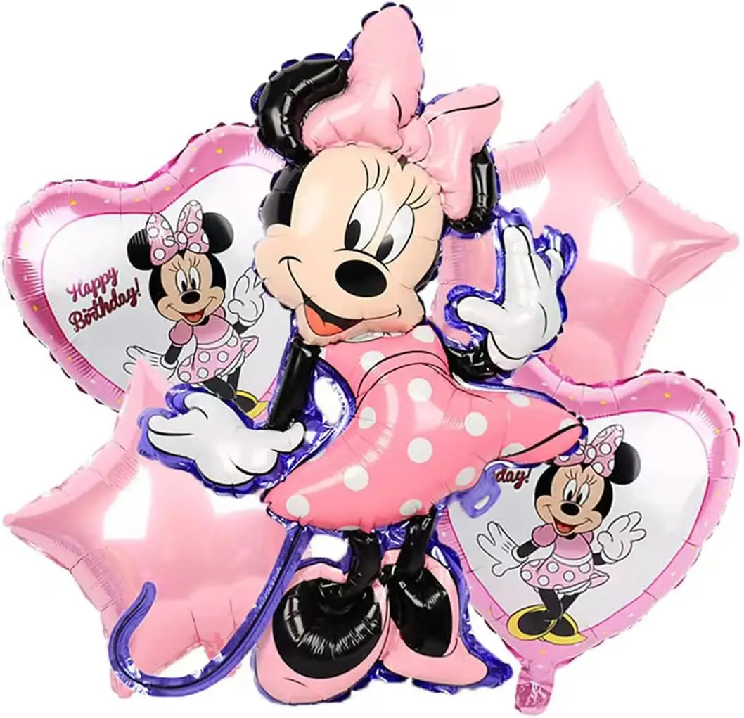 Set per Festa di Compleanno Minnie Mouse: Stoviglie, Bicchieri, Piatti, Tovaglioli, Tovaglia per Ragazze e Decorazioni Baby Shower