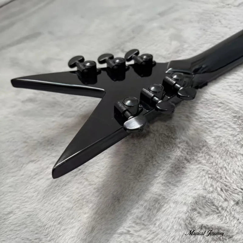 Per Chitarra Elettrica con Forcella Grigio Argento |   Chitarra Professionale per Performance Heavy Metal