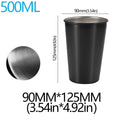 350/500ml Tazze in acciaio inossidabile Ufficio domestico Bar Cucina Bevande Bicchiere da caffè Tè Bere Boccale di birra Tazza da viaggio in metallo