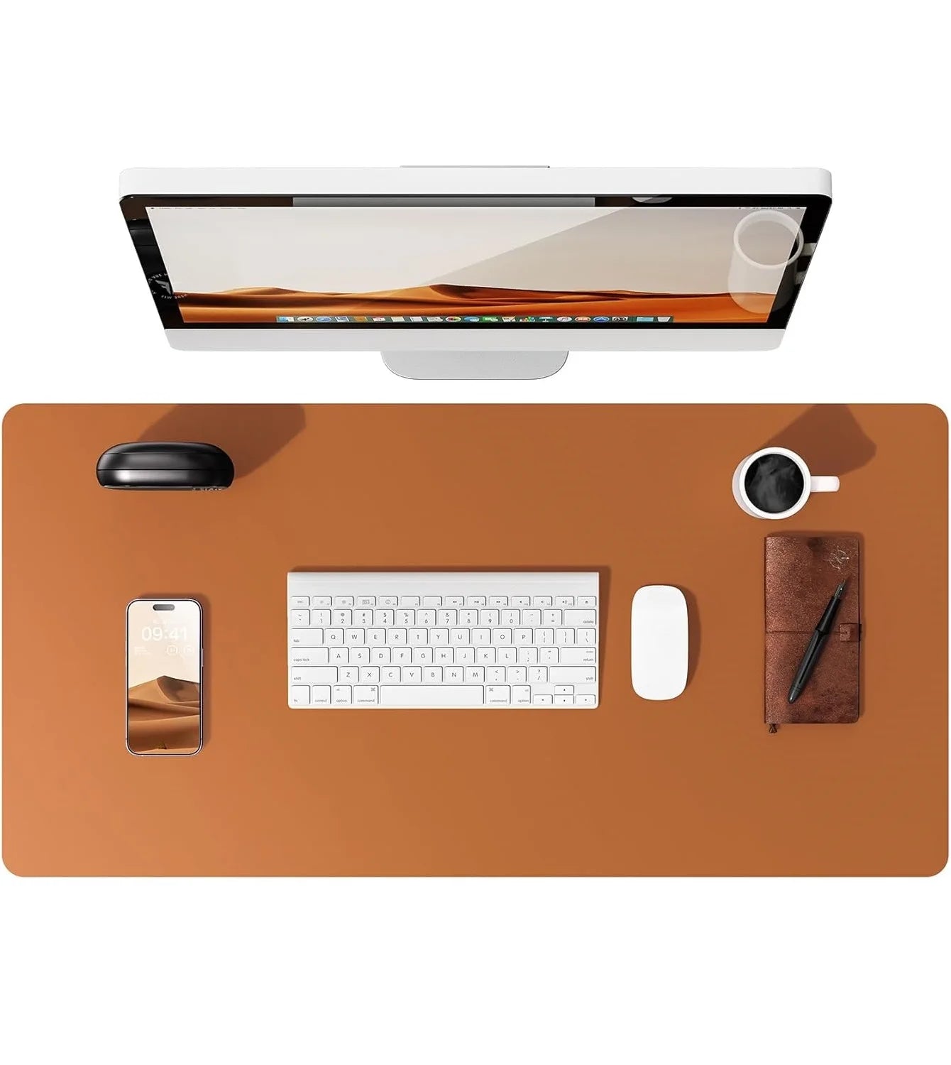 Tappetino Per Mouse Grande In Pelle PU Antiscivolo Per Scrivania E Laptop