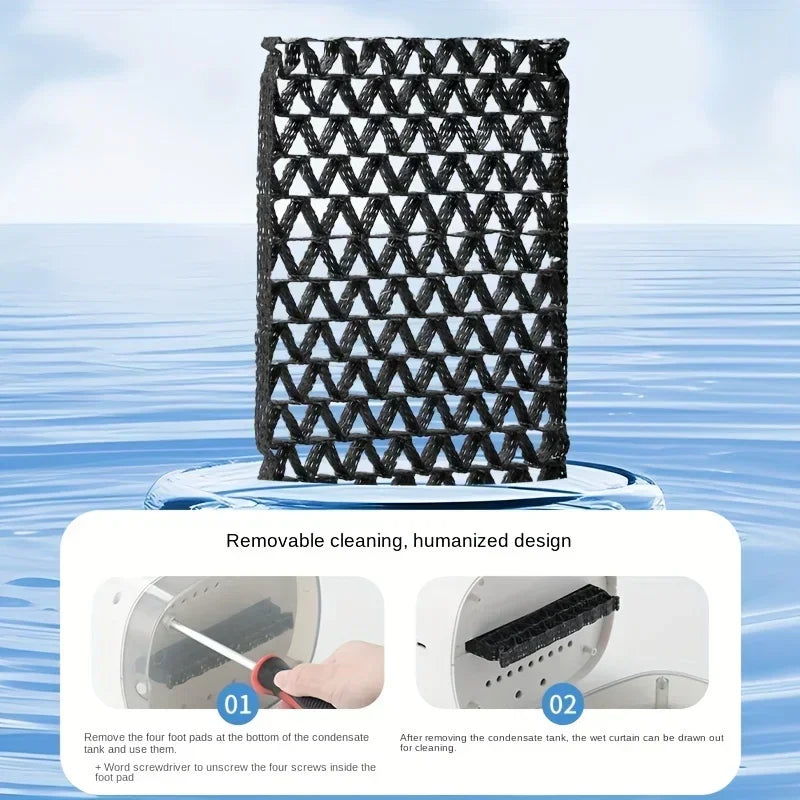 Mini condizionatore d'aria portatile con ventola di raffreddamento a 4 velocità, umidificatore e telecomando - Alimentato tramite USB, adatto per casa e ufficio