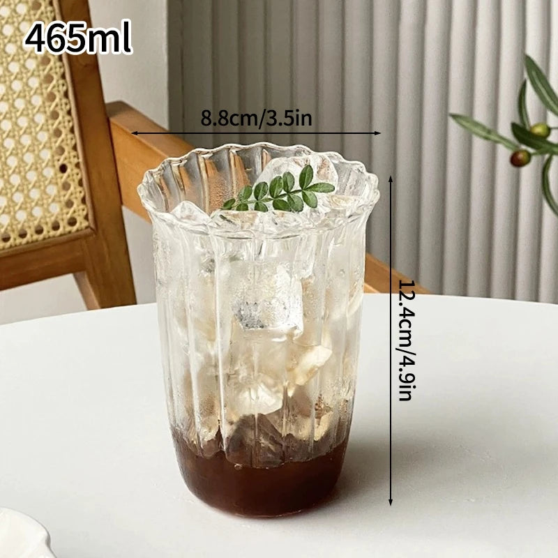 1/6 pezzi tazza di vetro giapponese tazza di vetro per caffè al latte tazza trasparente birra ins tazza di acqua potabile accessorio da cucina tazze di vetro per acqua