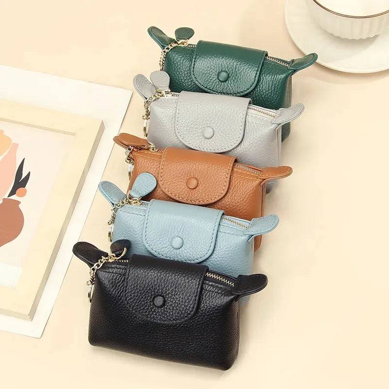Portamonete da donna in pelle di mucca di nuova moda Porta carte creative per chiavi e rossetti Portaoggetti Portafoglio carino per donne e donne