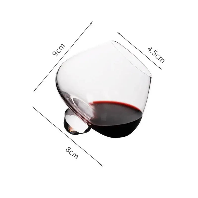 1Pc Irregolare Whisky Bicchiere di Vino Rotante Pancia Alta Birra Whisky Brandy Cocktail Bere Bicchiere di Vino Bicchiere Giù Bar di Vetro
