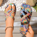 2025 Pantofole sexy da donna Sandali con fiori Scarpe leggere casual bohémien Moda donna Pantofole di grandi dimensioni Scivoli per la casa Donna