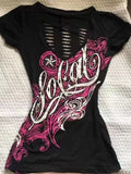 Estate giapponese retrò scava fuori design abbigliamento donna Y2k magliette punk slim manica corta T-shirt gotica Harajuku cerniera top nuovo