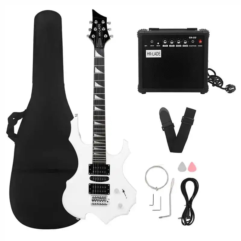 HK.LADE R-260 Chitarra elettrica a 6 corde 24 tasti Chitarra elettrica con corpo in acero Guitarra con borsa Amp Parti e accessori per chitarra