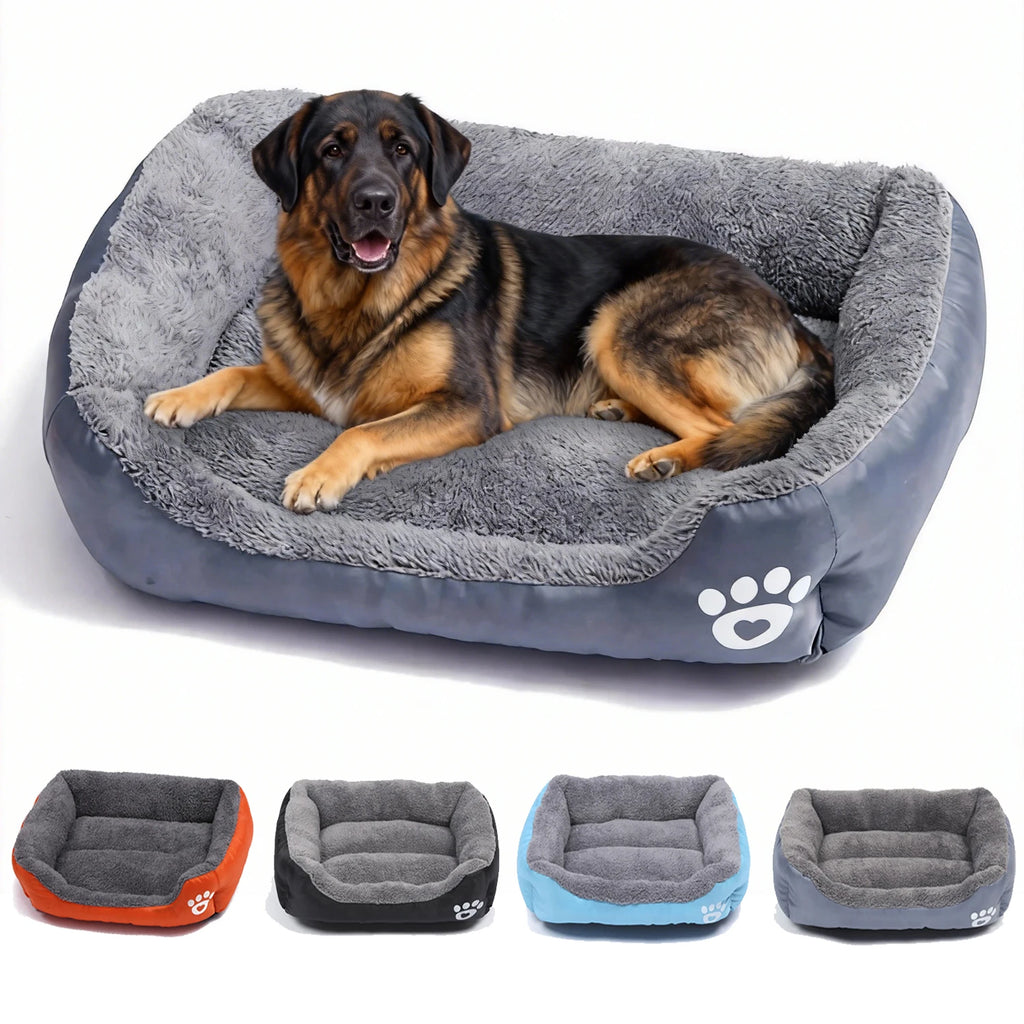 Morbido divano quadrato per cani di grandi dimensioni Cuscino elastico per casa per cani Inverno caldo Letto per cani medio Lavabile Cuccia per gatti Accessori per la casa