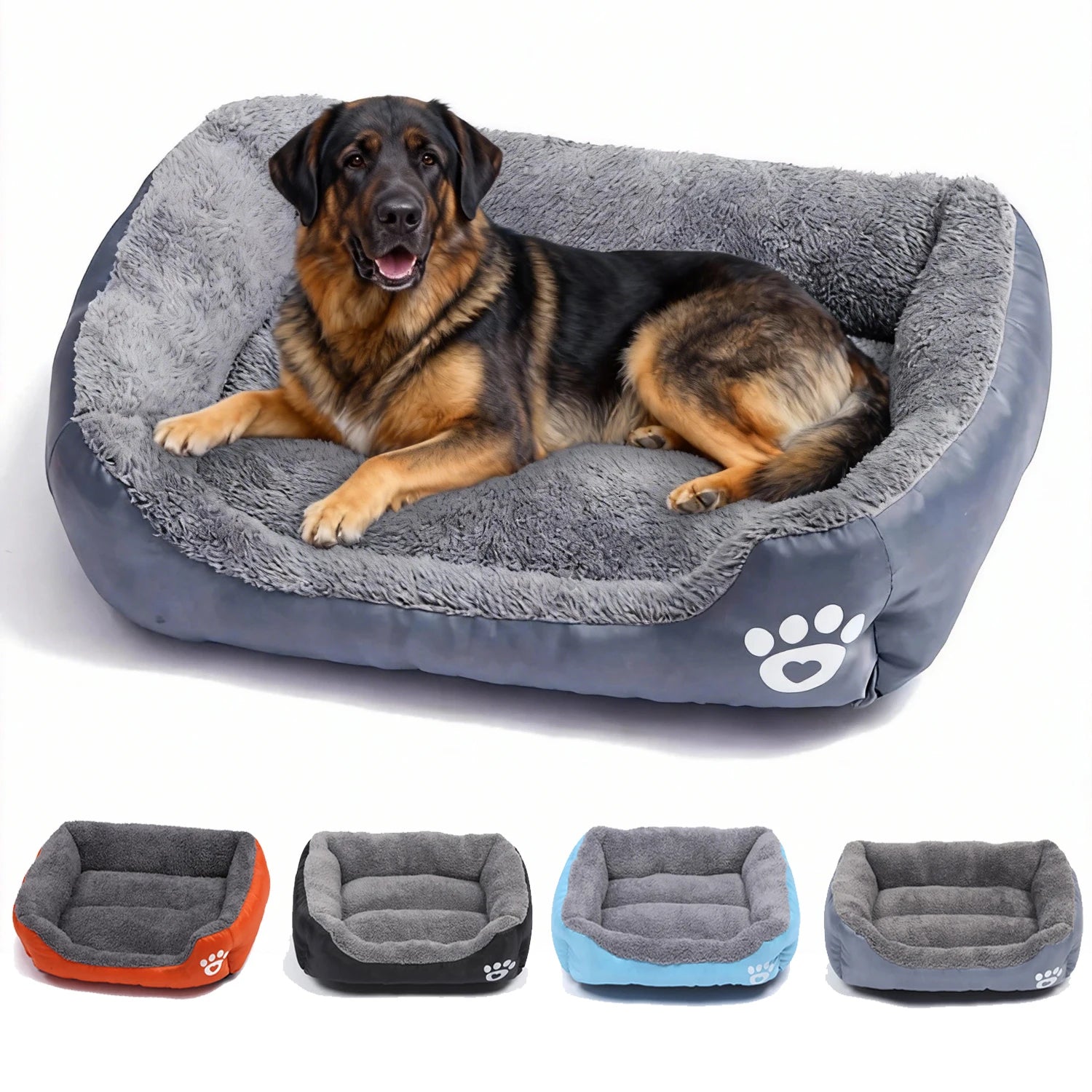 Morbido divano quadrato per cani di grandi dimensioni Cuscino elastico per casa per cani Inverno caldo Letto per cani medio Lavabile Cuccia per gatti Accessori per la casa