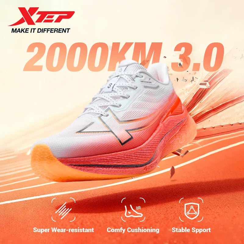 Scarpe da corsa da uomo Xtep 2000 km 3.0 2025 Scarpe da ginnastica da jogging da allenamento resistenti all'usura, leggere e ammortizzate primaverili 875119110032