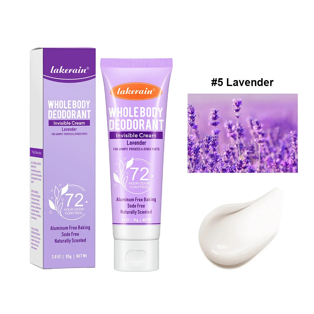 Whole Body Deodorant Deeply Improve Odor Refreshing Non-sticky Mild Formula Multiple Fragrances Creamy Texture Pre-Deodorant