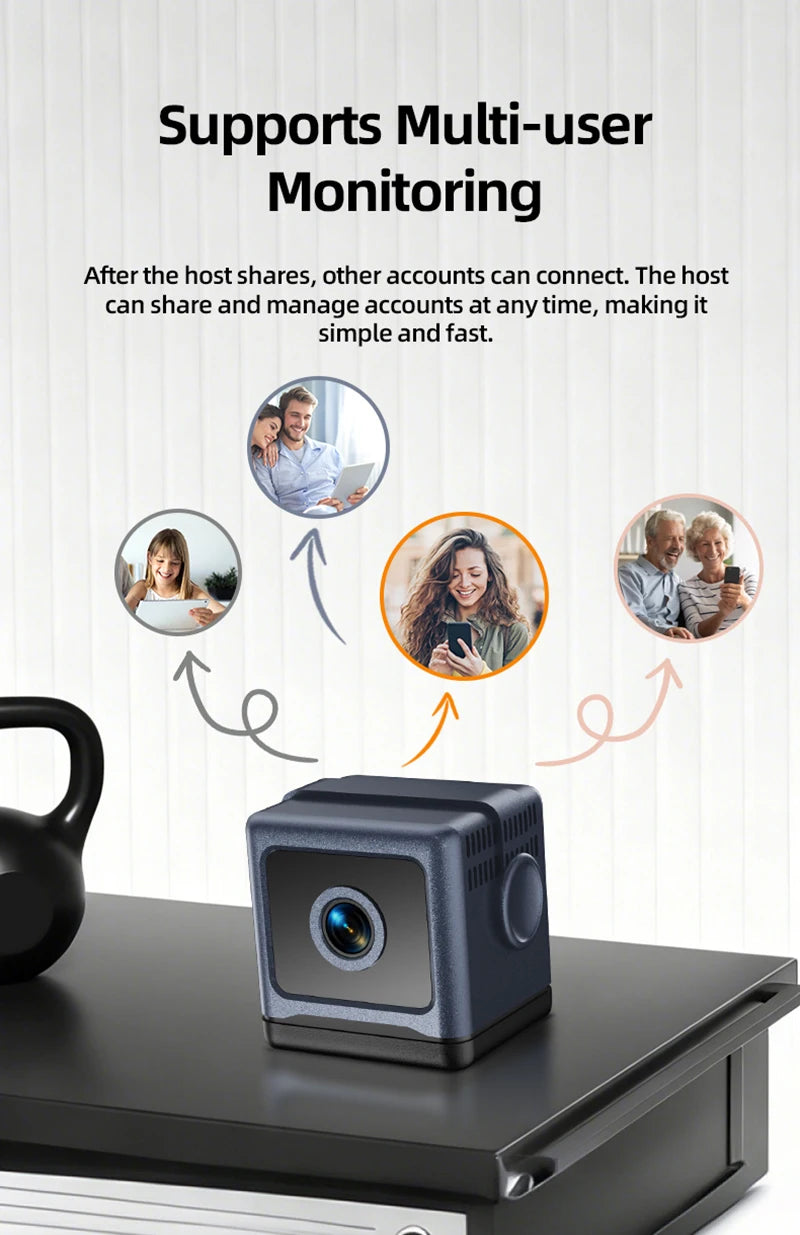 Wireless Mini WiFi Security Camera Smart Home IP Remote View Small Camcorder Built-in Battery Night Vision Invisible Cam