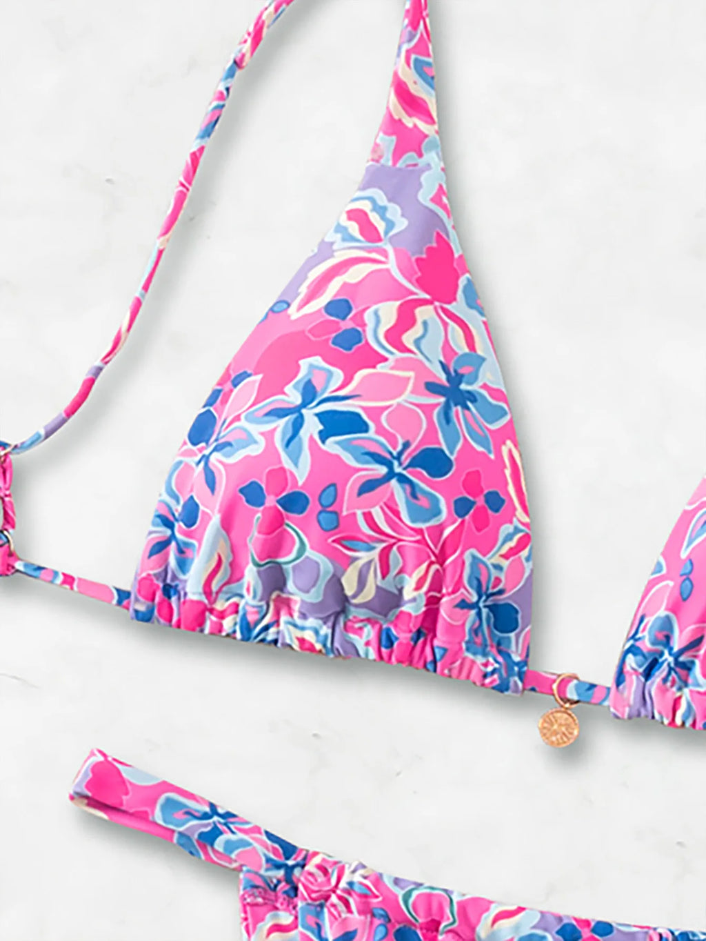 Nuovo Set Bikini Triangolo 2026 - Costume da Bagno Push-Up con Stampa Floreale e Slip Brasiliano