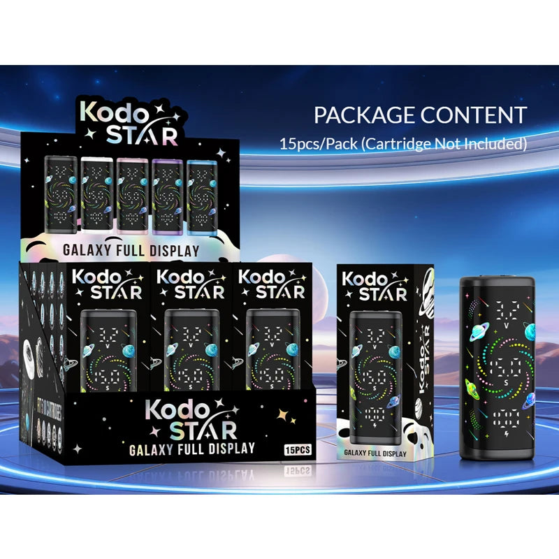 Originale Yocan Kodo Star Box Mod 400mAh Batteria di preriscaldamento Vape Pen 510 Thread Cart 1.8V-4.2V Schermo OLED Sigaretta elettronica