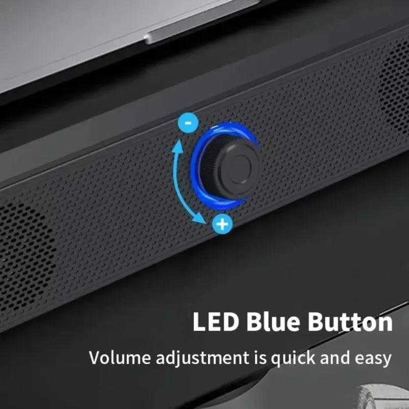 Soundbar per PC Bluetooth alimentato tramite USB Soundbar per altoparlante cablato e wireless per TV Pc Laptop Gaming Home Theater Sistema audio surround
