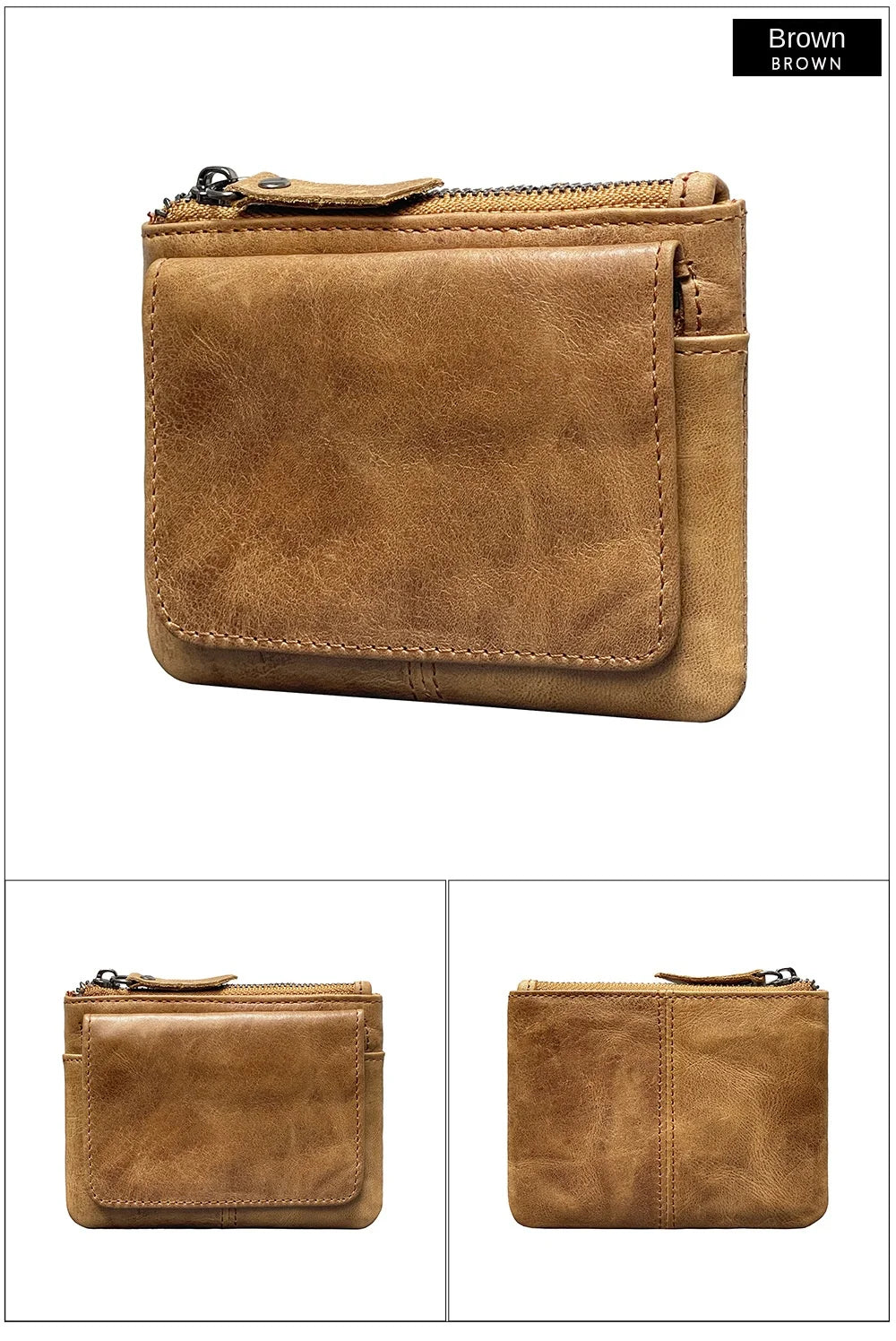Nuova borsa per carte da donna e da uomo in pelle di mucca Portamonete Porta carte di credito sottile Portafoglio per uomo e donna Tasca per carta d'identità